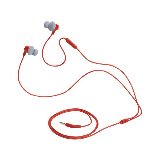 JBL Endurance Run 2 Wired - Coral - Waterproof Wired Sports In-Ear Headphones - Detailshot 3
